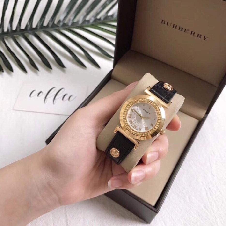 Đồng hồ nữ Versace dây da đính cúc mã Vs1893 tinh tế sang trọng lôi cuốn