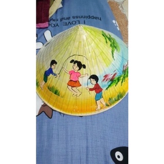 Nón Lá Vẽ Sơn Dầu Dễ Thương Cho Bé