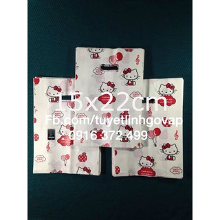 Túi xốp in hình Kitty đỏ size 15x22cm : 40k / kg