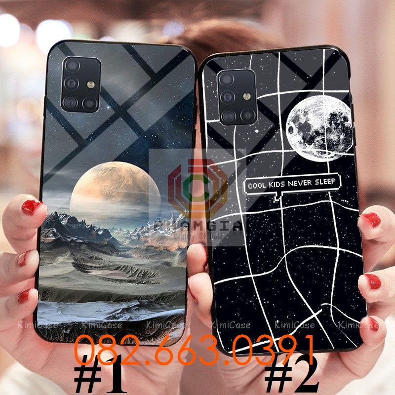 Ốp lưng ép kính Samsung M51 in hình bầu trời