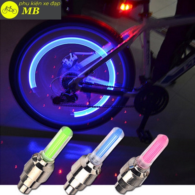 Đèn nháy cảnh báo gắn van xe đạp thể thao nhiều màu sắc