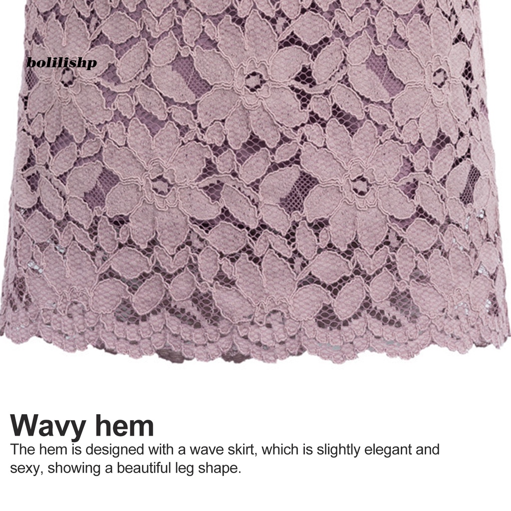 Chân Váy Ren Chữ A Dài Ngang Gối Lưng Cao Thanh Lịch Cho Văn Phòng