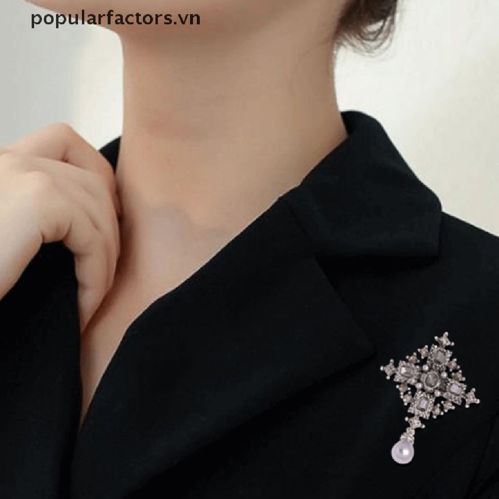 1 Huy Hiệu Cài Áo Hình Thánh Giá Đính Đá Thời Trang [VN]