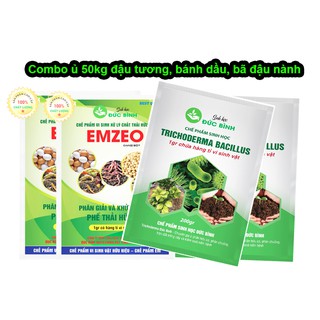 Combo ủ 50 kg phân đậu nành, bánh dầu, đậu tương thành phân bón hữu cơ đậu tương - Cách làm phân đậu nành dạng bột
