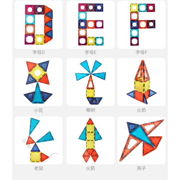 Bộ Đồ Chơi Khối Xếp Hình Nam Châm Thông Minh