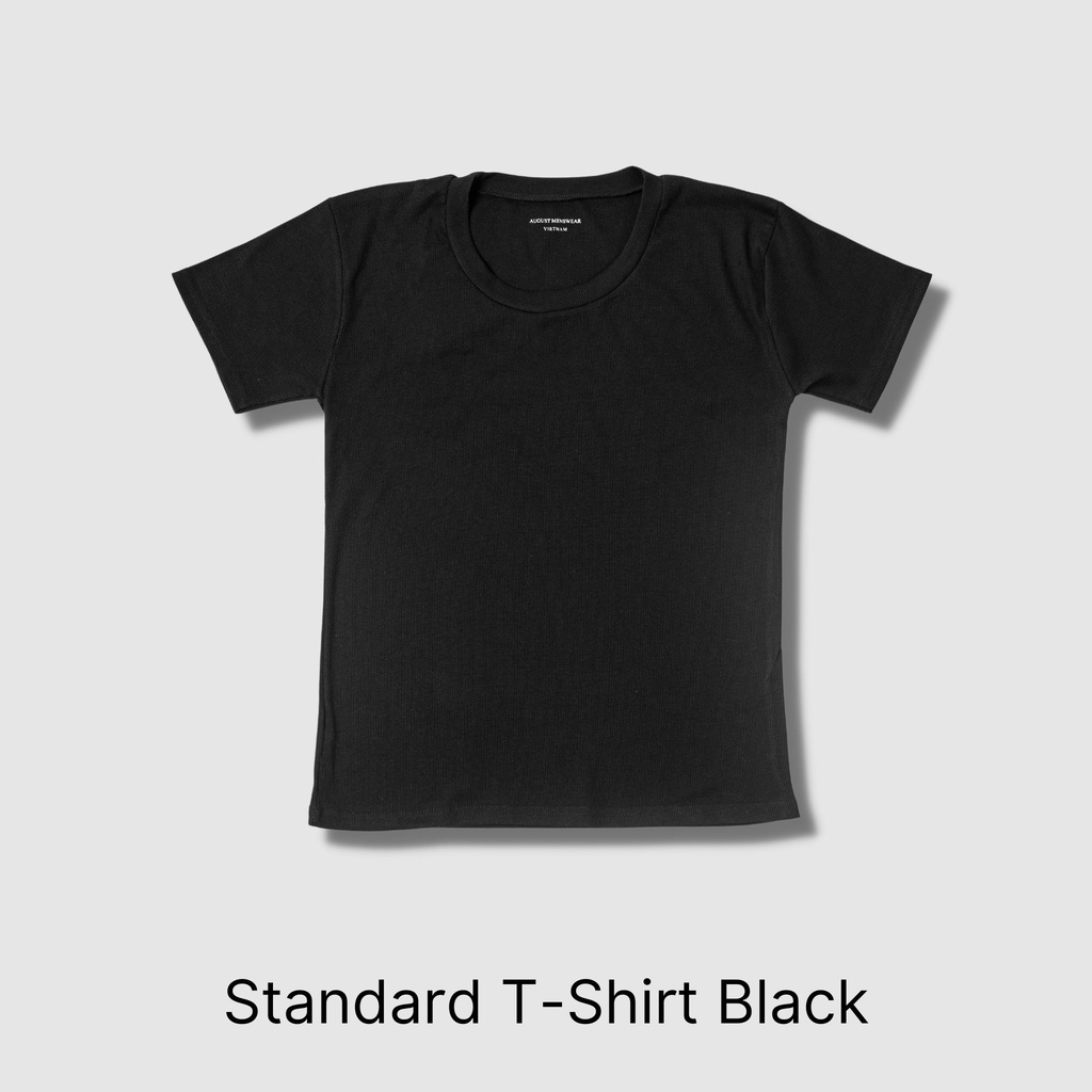 Áo thun trễ cổ vải nhung tăm cao cấp Standard T-Shirt August lỗi 1 đổi 1.