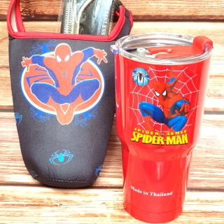 [ĐỘC] Ly giữ nhiệt thái 900ml người nhện siêu đẹp (kèm túi, 2 ống hút và cọ rửa)