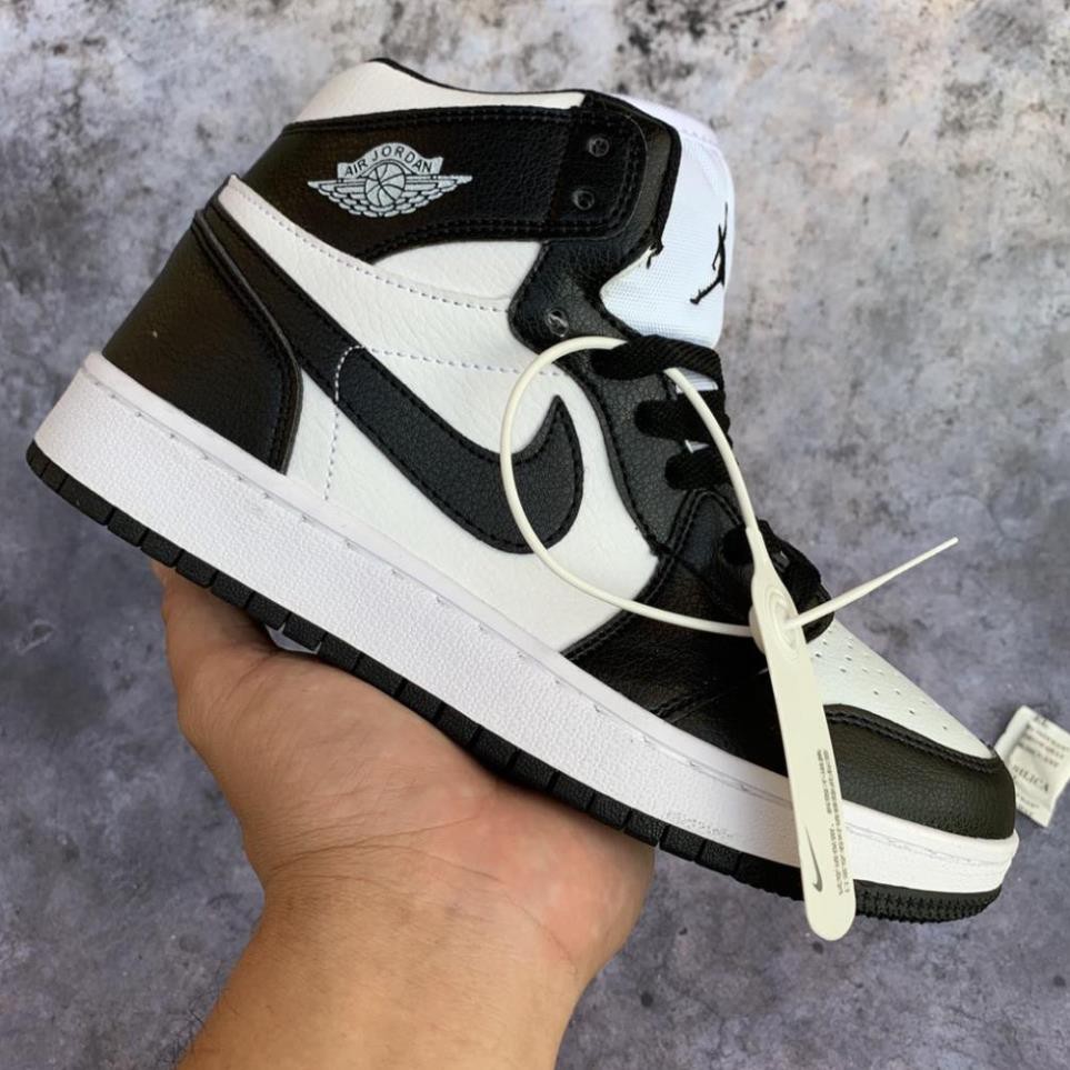 Giày JD1 high thể thao sneaker JORDAN 1 PANDA màu đen trắng cổ cao Hot trend nam nữ