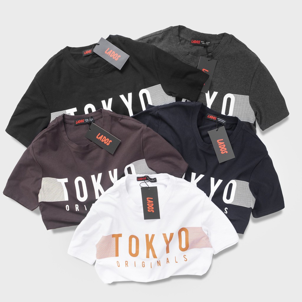 Áo thun in phong cách Nhật Bản LADOS - 9056 chất co giãn form đẹp | BigBuy360 - bigbuy360.vn