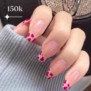 NailBox-Móng úp sẵn ombre ngọn lửa xanh neon cá tính