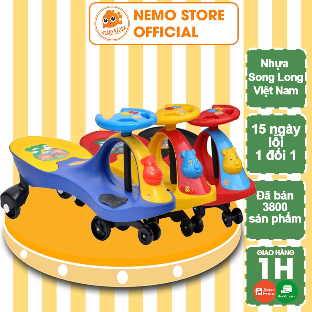 Xe lắc cho bé có nhạc cỡ đại cho bé chòi chân Song Long - Mỹ Hải cao cấp Nemo Store