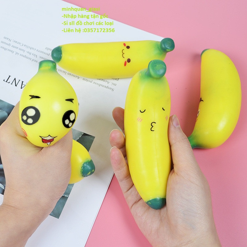 Đồ chơi mềm dẻo Squishy  quả chuối  dễ thương, xả stress giải tỏa căng thẳng