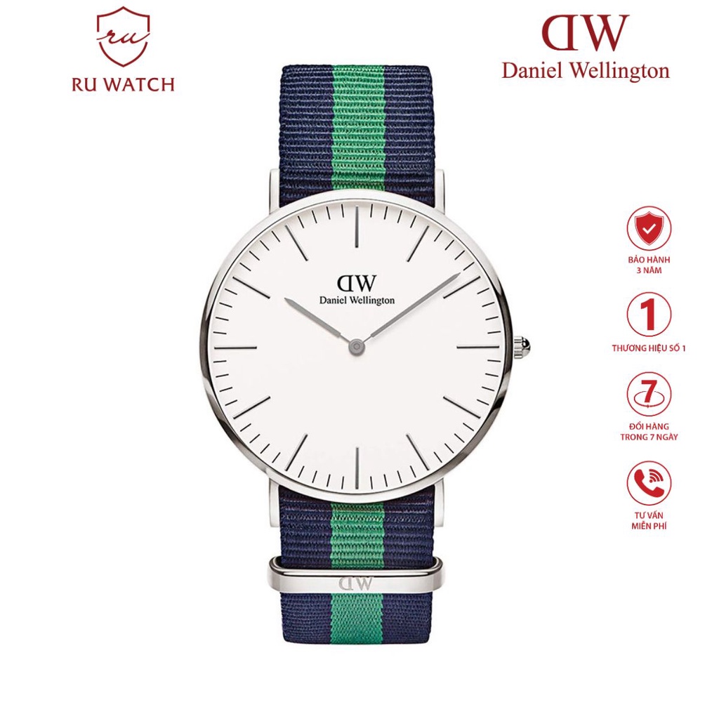 Đồng hồ Nam Daniel Wellington dây vải nato - Classic Warwick 40mm DW00100019