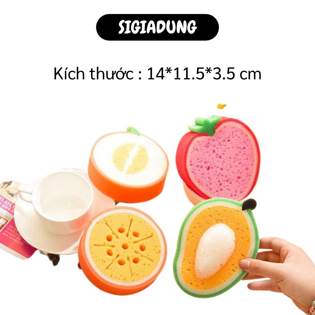 [SGD] Miếng Rửa Chén - Miếng Bọt Biển Tạo Bọt Chà Rửa Chén Bát Hình Trái Cây 3592