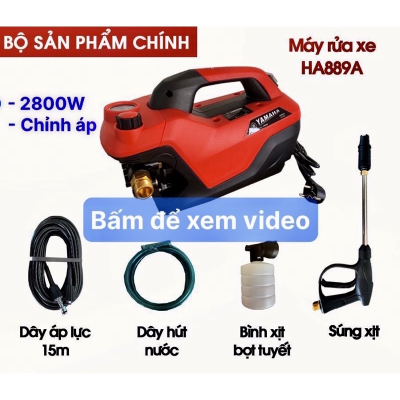 Máy rửa xe cao áp YAMAHA 2800W HA889A có chỉnh áp