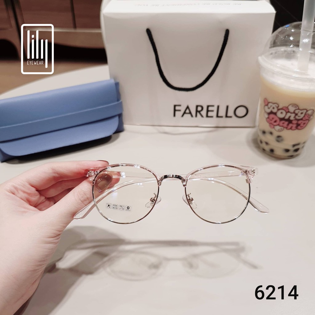 Gọng kính nam nữ Lilyeyewear kim loại càng nhựa, mắt tròn, nhiều màu - Y6214 | BigBuy360 - bigbuy360.vn