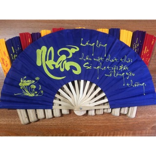 QUẠT VẢI THƯ PHÁP CAO CẤP (rộng 50cm)