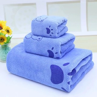 Bộ ba khăn tắm + khăn mặt + khăn lau siêu mịn