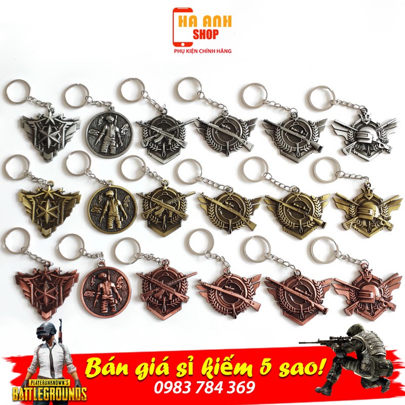 Móc Khóa PUBG Huy hiệu cực ngầu - Kim Loại Cao Cấp (Game Pubg)