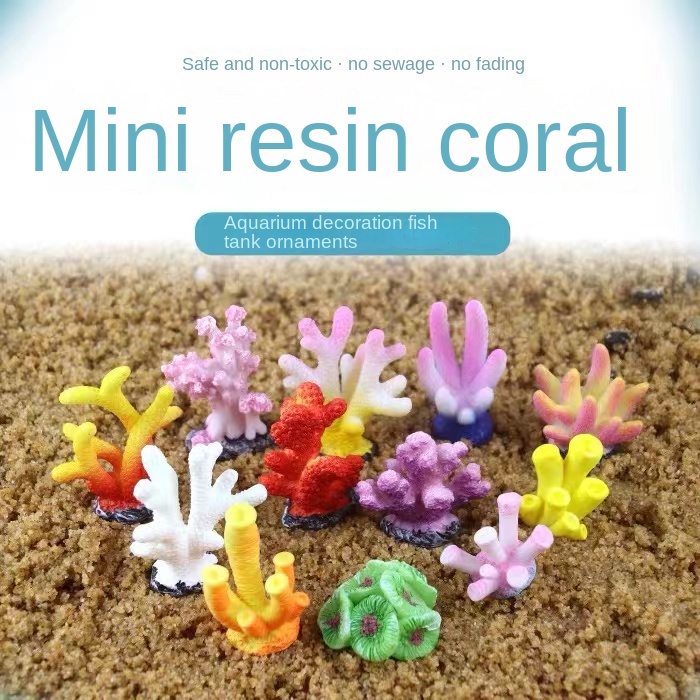 ⚡Còn Hàng⚡ Đồ Trang Trí Bể Cá Bằng Nhựa Mô Phỏng Kèn San Hô Mini Phong Cảnh Vi Mô