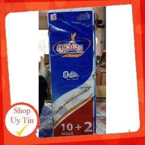 (Giá sốc) Giấy vệ sinh 3 lớp Ichino Luxury 10+2 cuộn (ktsxuan)