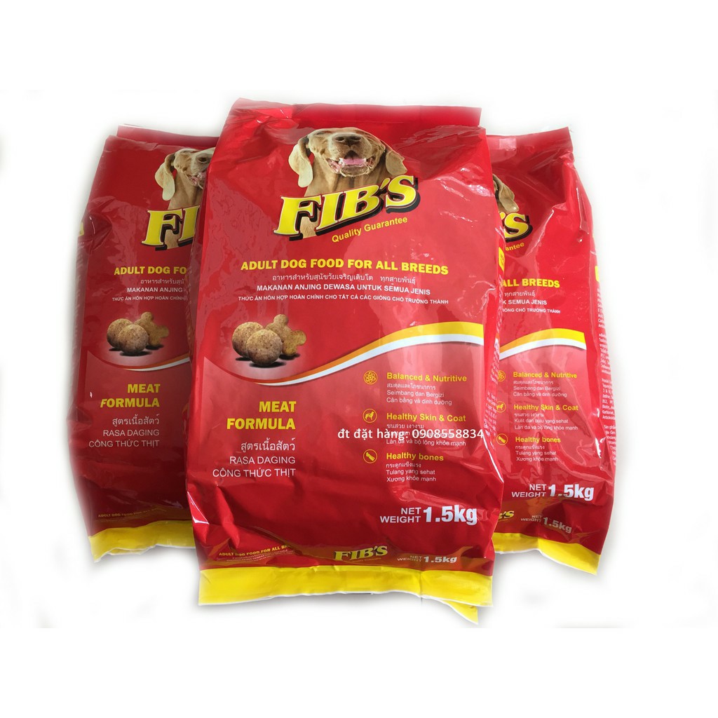 [FIB'S ADULT] [TÚI 1.5KG] Thức ăn cho chó trưởng thành - cậu vàng pet shop