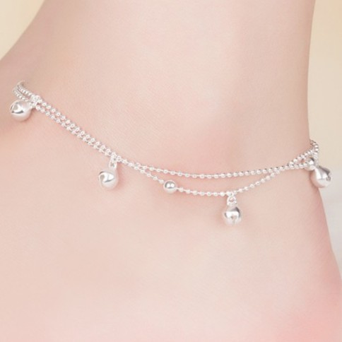 Lắc Chân Nữ Bạc 925 Thiết Kế Vòng Chuông Siêu Dễ Thương Phong Cách Hàn Quốc UMI JL043