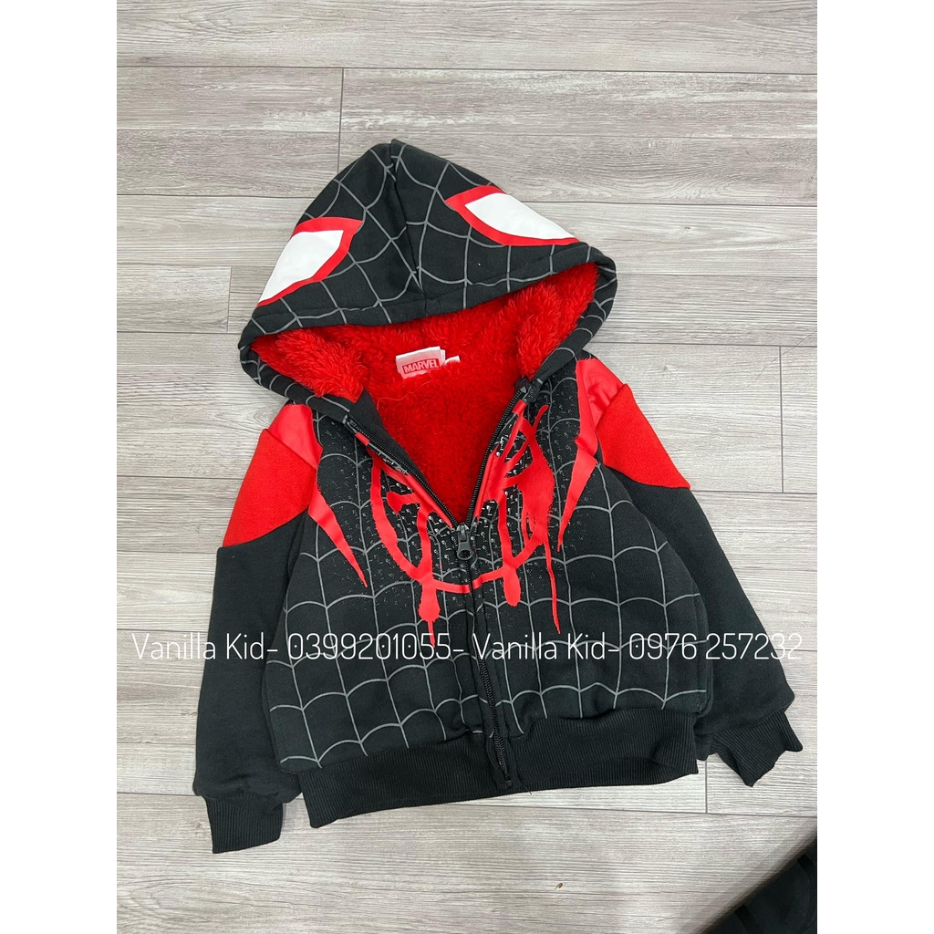 Áo khoác người nhện lót lông cừu BT