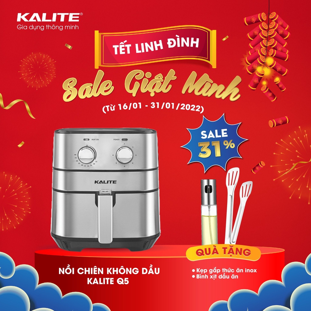 Nôi chiên không dầu Kalite Q5- 5,5L - Điện máy Én 79