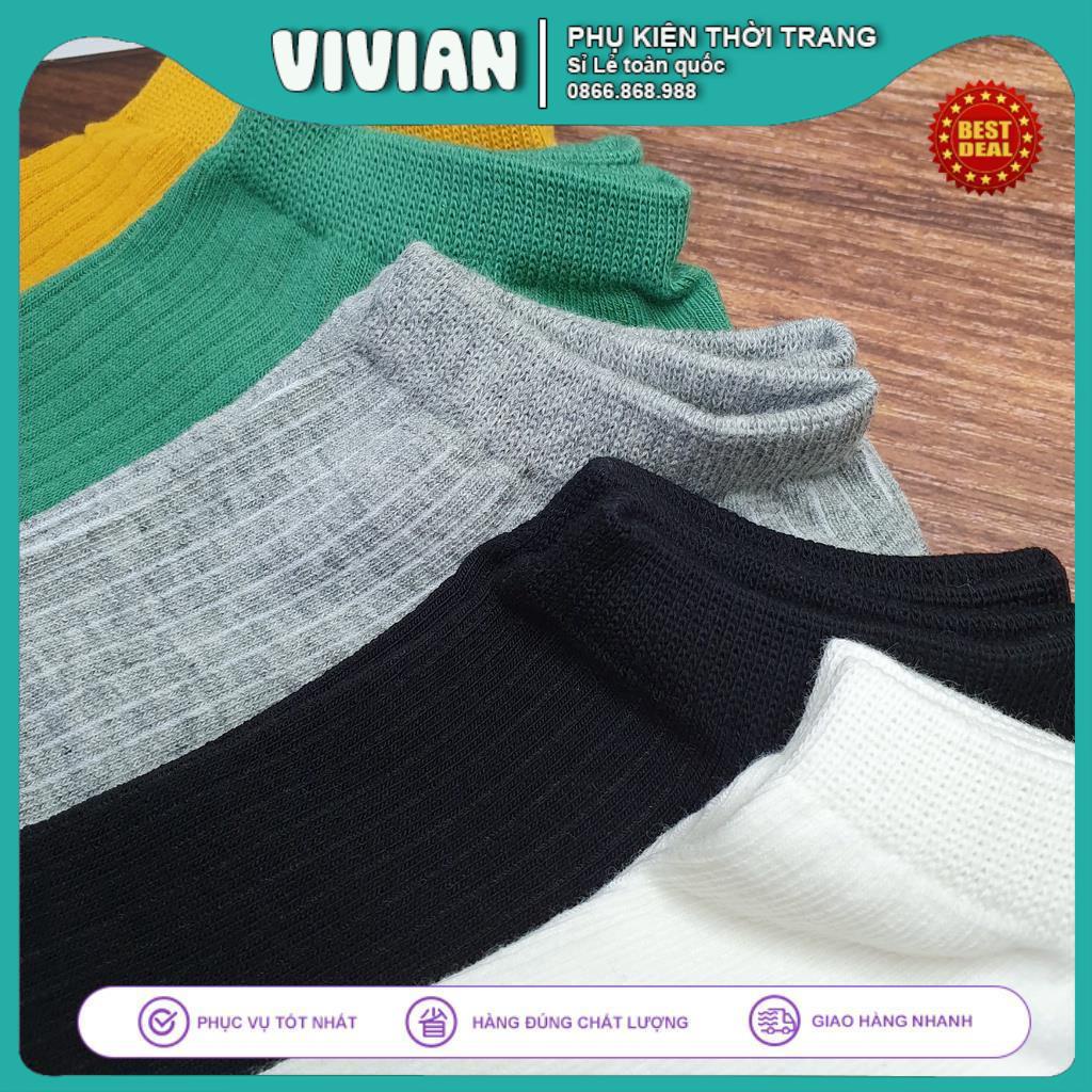 Vớ cổ ngắn Asrla [✨HỘP 5 ĐÔI✨] Tất ngắn nam nữ cotton cao cấp, thoáng khí, mềm nhẹ