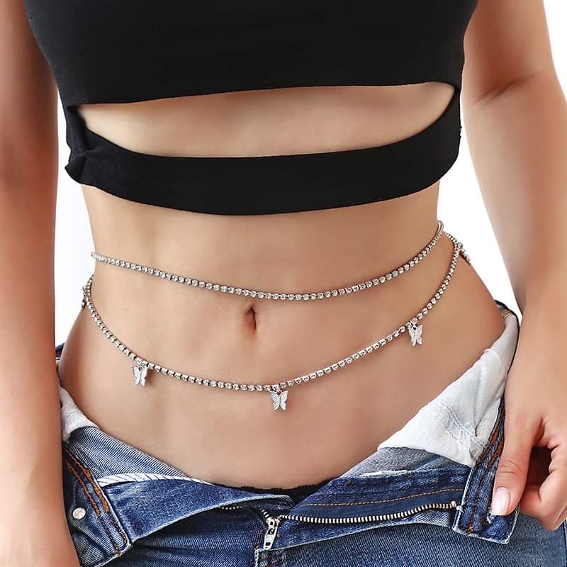 Chain Đeo Eo Màu Vàng/Bạc, Dây Chuyền Đeo Eo Phong Cách Sexy Gợi Cảm
