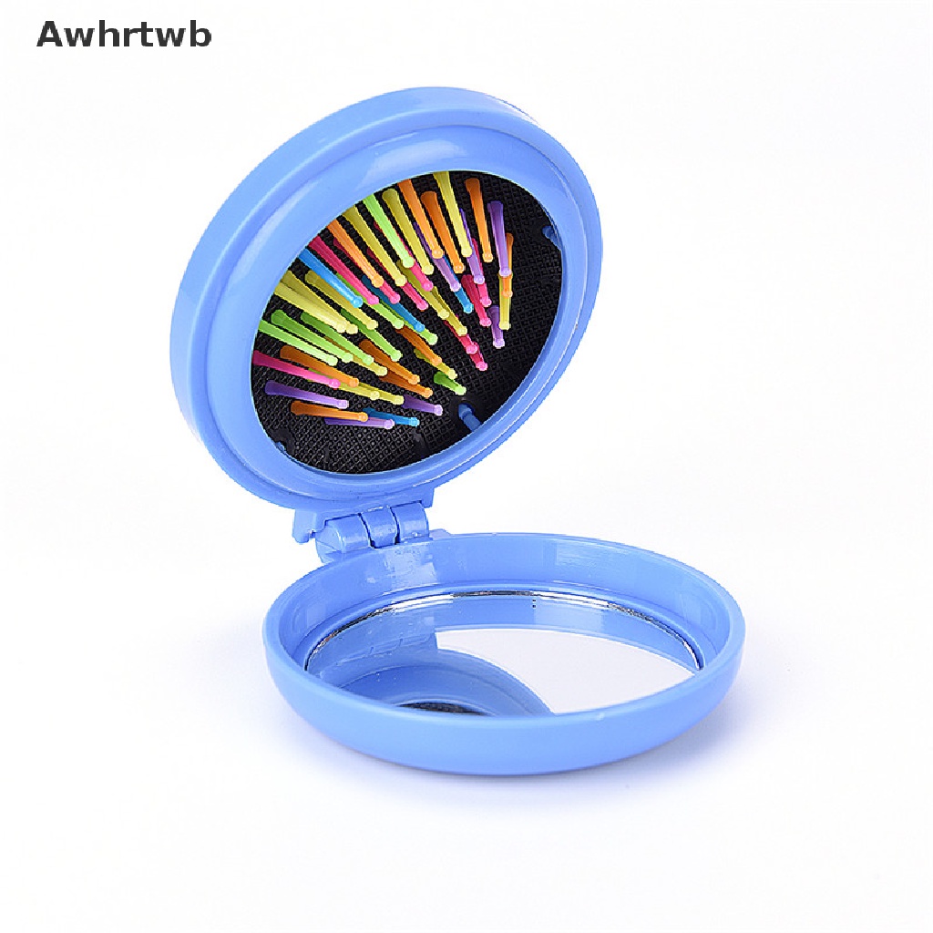 Lược Gấp Tích Hợp Gương Cầm Tay Du Lịch Tiện Lợi Mới