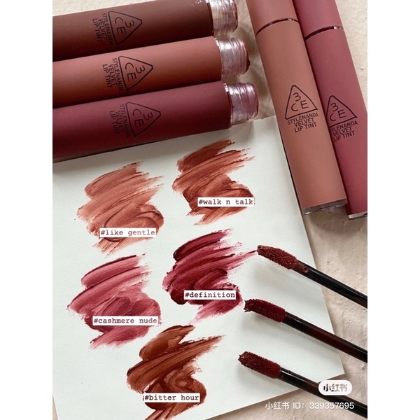 [Màu mới]SON 3CE VELVET LIP TINT 2021