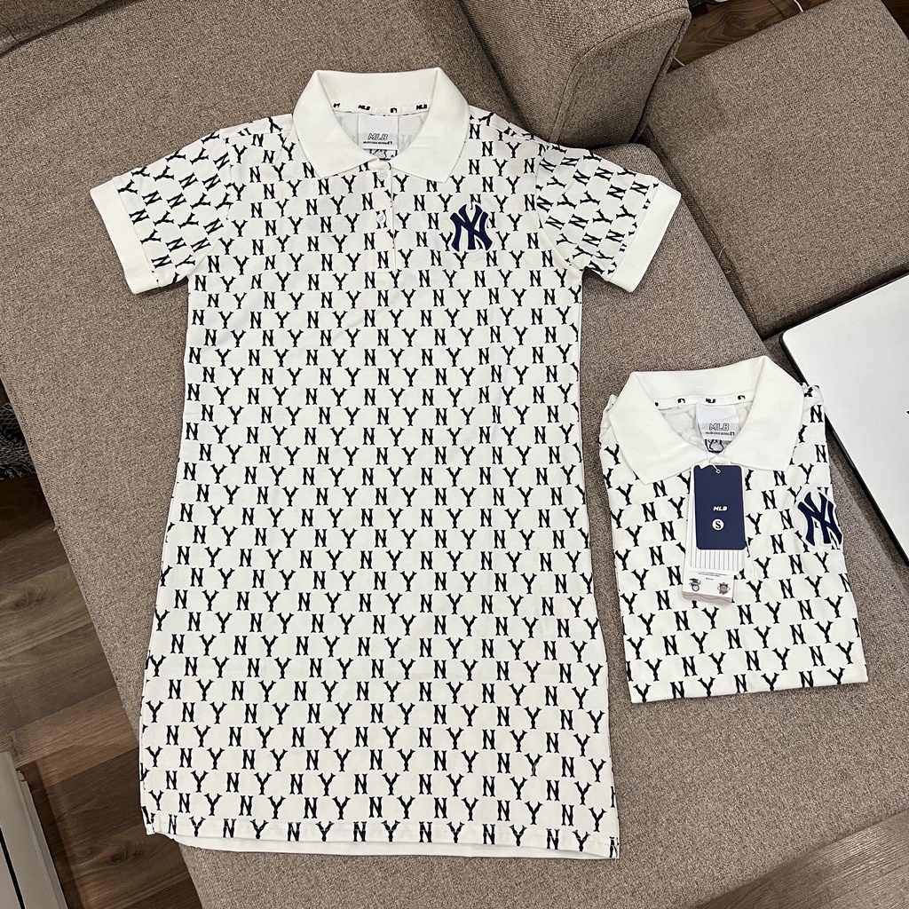 ẢNH THẬT - Váy Polo MLB New York Monogram VNXK - ĐẦM NY HÀNG XUẤT DƯ FULLTAG