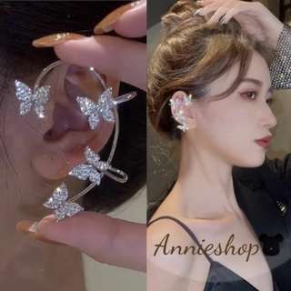 Khuyên kẹp vành tai hồ điệp đính đá Annieshop - khuyên tai không cần xỏ bằng hợp kim cao cấp