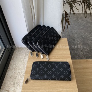 Ví dài - ví cầm tay hoa đen - Wallet 07d