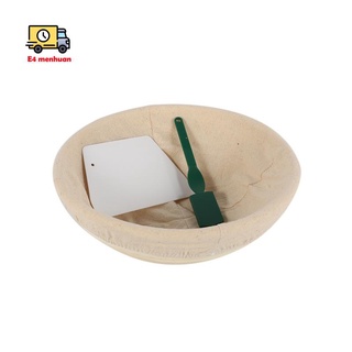 Rổ đựng bánh mì 10 Inch + vải lót + dụng cụ cạo bột + dụng cụ cắt tiện dụng cho thợ làm bánh chuyên nghiệp / gia đình