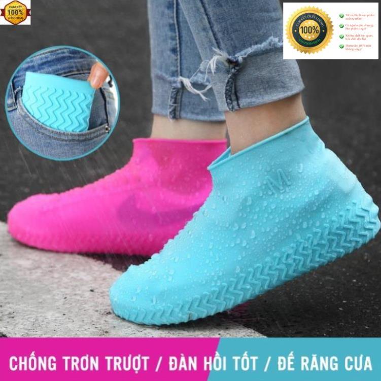 12.12 Ủng Cao Su Đi Mưa Cao Cấp - Bao Giày Chống Ướt Đi Mưa - Bao Silicon Bảo Vệ Giày Khỏi Ướt ! ĐẸP