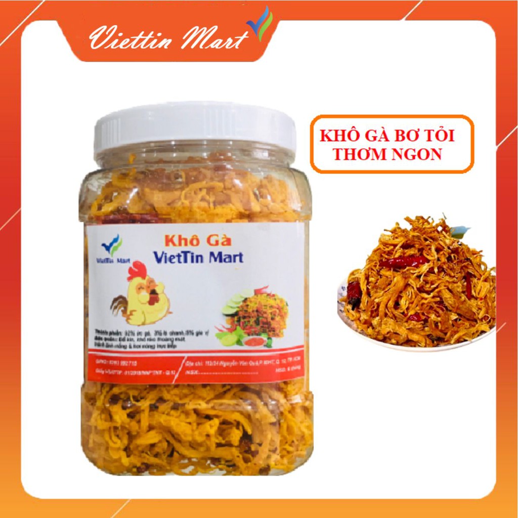 1kg KHÔ GÀ BƠ TỎI - VIETTIN MART