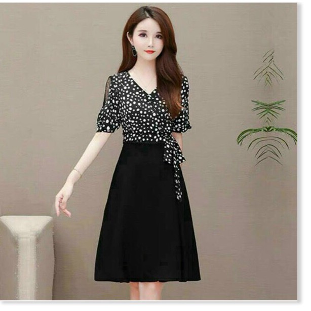 ĐẦM LỤA THIẾT KẾ HỌA TIẾT ĐƠN GIẨN NHƯNG KHÔNG KÉM PHẦN SANG TRỌNG THỜI TRANG NYNA STORE 88