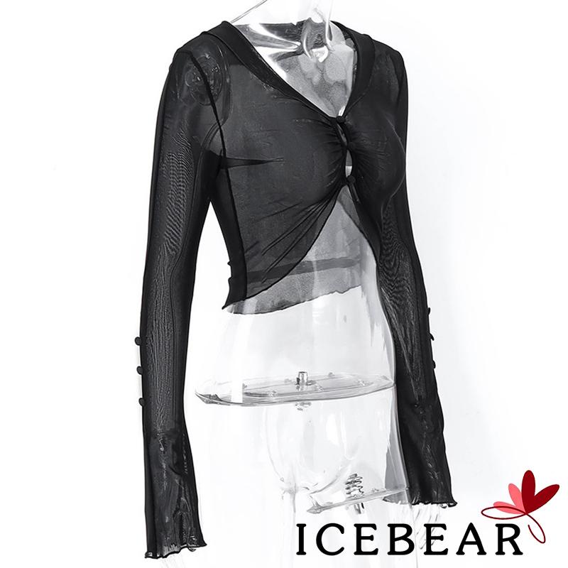 Áo Thun Dài Tay Phối Lưới Phong Cách Đường Phố Thời Trang Cho Nữ