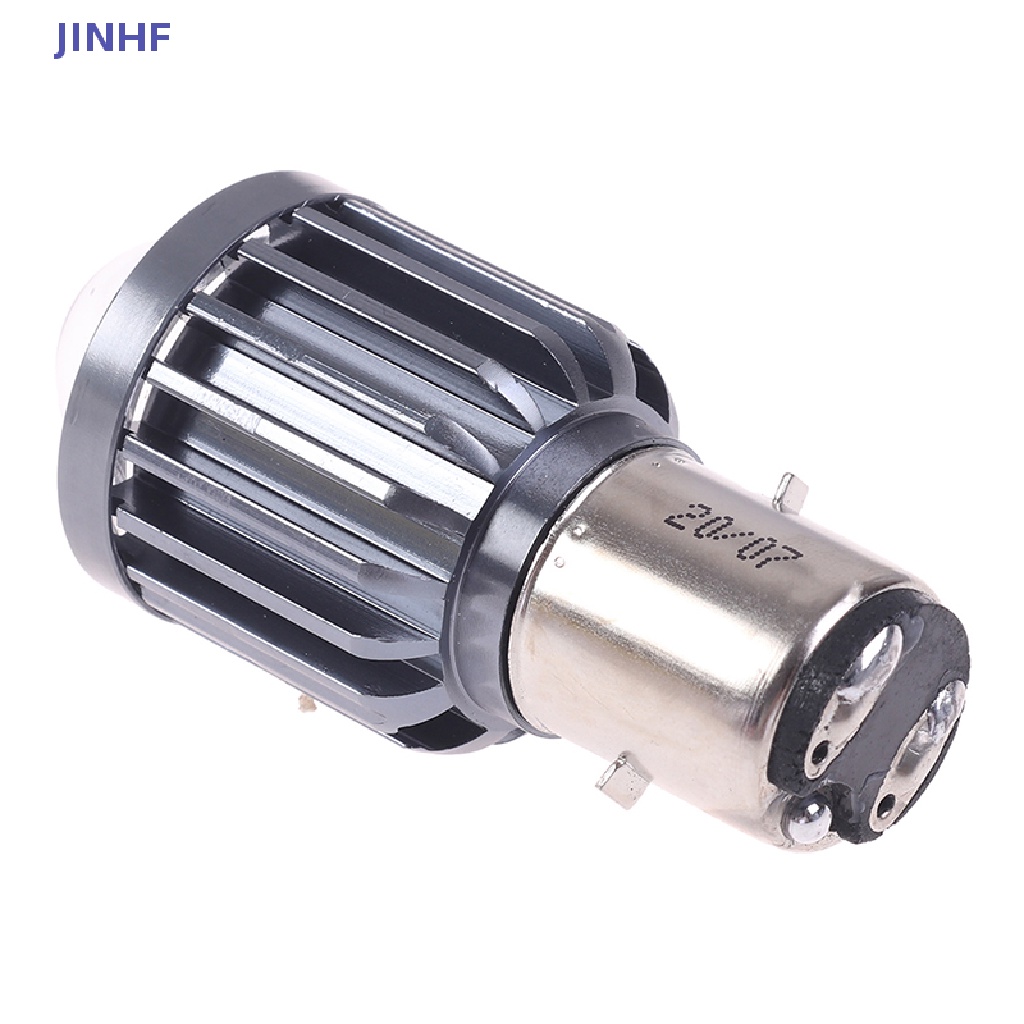 Đèn Pha Led H4 / H6 BA20D Hai Màu Sắc Dành Cho Xe Mô Tô Jinhf