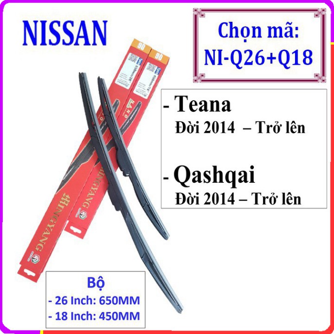 Sản Phẩm Sản Phẩm Cần gạt mưa NISSAN TEANA, QASHPAI- VÀ CÁC DÒNG XE KHÁC HÃNG NISSAN