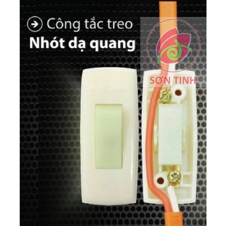 Công tắc treo, điện bật dạ quang SOPOKA NDQ-01 cực đồng đúc