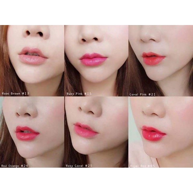 Thanh lí bảng 6 màu son lì dưỡng Whoo Mi Lip Rouge siêu đẹp kèm cọ 13 15 21 24 25 45 / mỹ phẩm Ohui công ty chính hãng