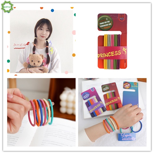 Dây Cột Tóc Đuôi Ngựa Màu Kẹo Kim Hyun A Đơn Giản Giá Đỡ