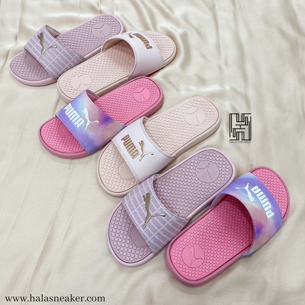 Dép Puma Chính Hãng Cool Cat Pink 371013 15 - 383623 02 - 383654 01 - Dép Thời Trang Nữ Hồng Authentic - Halasneaker.com
