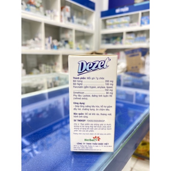 [Chính hãng] DEZET - Tăng Cường Tiêu Hóa, Giảm Đầy Hơi, Chướng Bụng, Chậm Tiêu - HỘP 10 GÓI