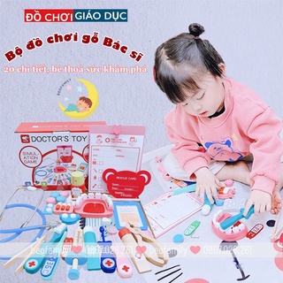 Bộ Đồ Chơi Bác Sĩ Bằng Gỗ Đa Năng, Đồ Chơi Nha Khoa Cho Bé Beofamily