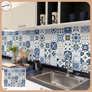 Set 100x60cm decal gạch bông dán tường - HN Decor
